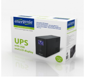 EnerGenie | UPS with USB and LCD display, Black | 1200 VA