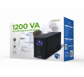 EnerGenie | UPS with USB and LCD display, Black | 1200 VA