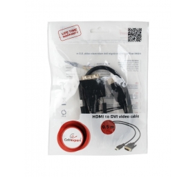 Gembird | HDMI 19pin male | DVI 18+1pin male | HDMI to DVI-D | 0.5 m
