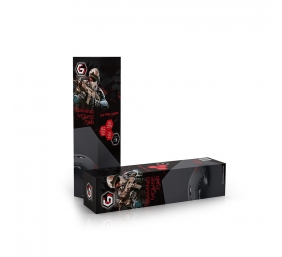 Gembird | MP-GAME-M | natural rubber foam + fabric | Gaming mouse pad, medium | Gaming mouse pad | 250x350x3 mm | Black