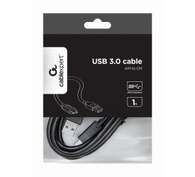 Cablexpert | 3 A | USB 3.0 AM to Type-C cable (AM/CM) | CCP-USB3-AMCM-1M | USB-A to USB-C USB 3 AM (male) | USB Type-C (male) | 600 Mbit/s