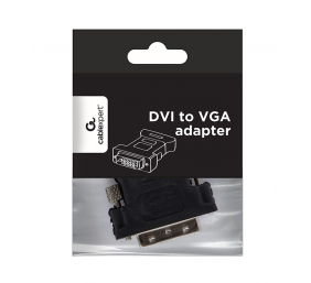 Gembird Adapter DVI-A male to VGA 15-pin HD (3 rows) female, black | Gembird