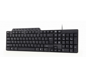 Gembird | KB-UM-104 Compact multimedia keyboard | Multimedia | Wired | US | Black | USB | 420 g