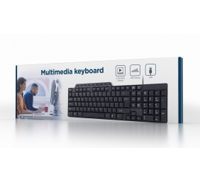 Gembird | KB-UM-104 Compact multimedia keyboard | Multimedia | Wired | US | Black | USB | 420 g