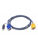 Aten | 1.8M USB KVM Cable with 3 in 1 SPHD and built-in PS/2 to USB converter | 2L-5202UP