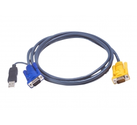 Aten | 1.8M USB KVM Cable with 3 in 1 SPHD and built-in PS/2 to USB converter | 2L-5202UP