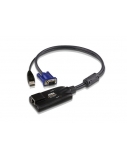 Aten | USB VGA KVM Adapter | 1 x RJ-45 Female, 1 x USB Male, 1 x HDB-15 Male