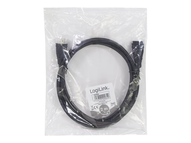 Logilink | HDMI Cable Type A Male - HDMI Type A Female | CH0056 | HDMI Type A Female | HDMI Type A Male | HDMI to HDMI | 2 m
