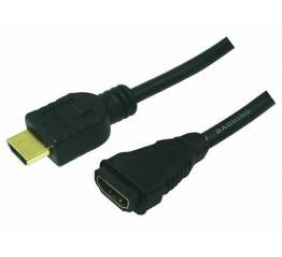 Logilink | HDMI Cable Type A Male - HDMI Type A Female | Black | HDMI Type A Female | HDMI Type A Male | HDMI to HDMI | 2 m