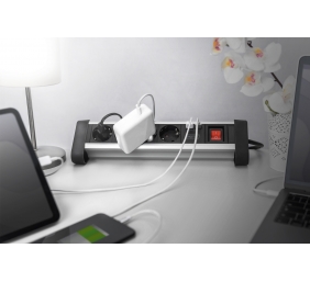 Digitus | Office Power Strip | DA-70614 | Silver/Black
