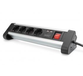 Digitus | Office Power Strip | DA-70614 | Silver/Black