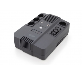 Digitus | All-in-One UPS | All-in-One UPS, 800VA/480W, LED 12V/9Ah x1, 4x CEE 7/7,3x IEC C13, USB, RJ45 | 800 VA | 480 W