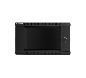 Lanberg | Rack cabinet 19" wall-mount 6U/600x450 (flat pack) with glass door V2 | WF01-6406-10B | Black