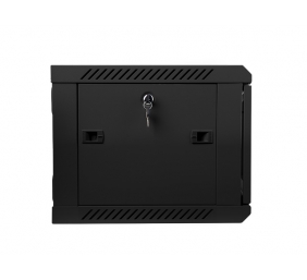 Lanberg | Rack cabinet 19" wall-mount 6U/600x450 (flat pack) with glass door V2 | WF01-6406-10B | Black