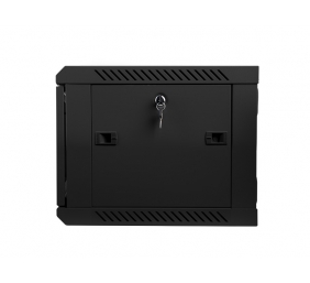 Lanberg | Rack cabinet 19" wall-mount 6U/600x450 (flat pack) with glass door V2 | WF01-6406-10B | Black