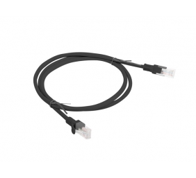 Lanberg | Patch cable - CAT 6 | RJ-45 - male | RJ-45 - male | 1 m | Black | RAL 9004
