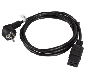 Lanberg | CEE 7/7- to IEC 320 C19 power cord, 16A VDE | CA-C19C-10CC-0018-BK