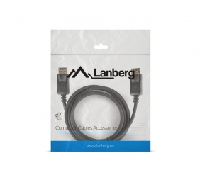 Lanberg DisplayPort M/M Cable 19 PIN V1.2, 1.8 m | CA-DPDP-10CC-0018-BK