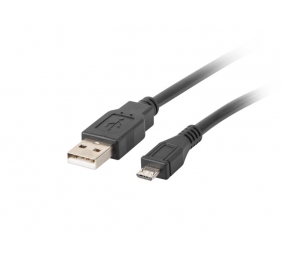Lanberg USB Micro (M) to USB-A (M) 2.0 Cable | CA-USBM-10CC-0018-BK