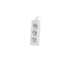 Lanberg Cable Power Strip, 3X French Outlets Quality-Grade Copper, 1.5 m | PS0-03E-0150-W