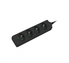 Lanberg Cable Power Strip, 4X French Outlets Quality-Grade Copper, 1.5 m | PS0-04E-0150-BK