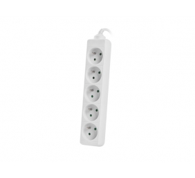 Lanberg Cable Power Strip, 5X French Outlets Quality-Grade Copper, 1.5 m | PS0-05E-0150-W