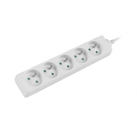 Lanberg Cable Power Strip, 5X French Outlets Quality-Grade Copper, 1.5 m | PS0-05E-0150-W