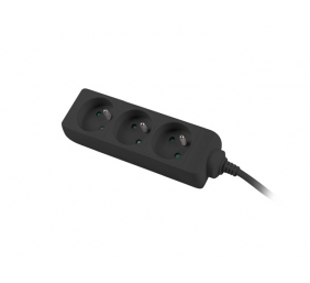 Lanberg Cable Power Strip, 3X French Outlets Quality-Grade Copper, 3 m | PS0-03E-0300-BK