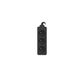 Lanberg Cable Power Strip, 3X French Outlets Quality-Grade Copper, 3 m | PS0-03E-0300-BK