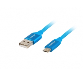 Lanberg USB Micro to USB-A 2.0 Cable Blue Premium QC 3.0, 1 m | CA-USBM-20CU-0010-BL | USB Micro to USB Type-A
