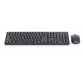 Gembird | Keyboard and mouse | KBS-W-01 | Keyboard and Mouse Set | Wireless | Mouse included | Batteries included | US | Black | 390 g | Numeric keypad