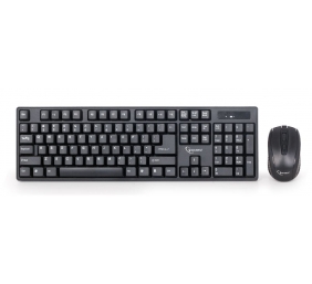 Gembird | Keyboard and mouse | KBS-W-01 | Keyboard and Mouse Set | Wireless | Mouse included | Batteries included | US | Black | 390 g | Numeric keypad