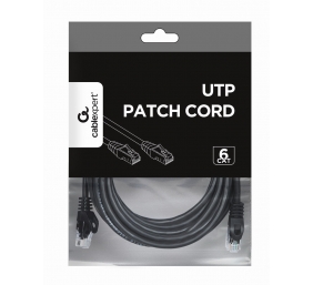 UTP Cat6 | Patch cord | PVC AWG 26 (7 x 0.15 mm wire) | Black | 5 m