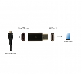 Gembird | USB 2.0 Type-C adapter (CM/MicroUSB-F) | Type-C | USB