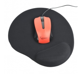 Gembird | Gel mouse pad with wrist support | Ergonomic mouse pad | 240 x 220 x 4 mm | Black