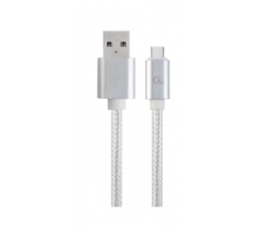 Gembird USB Type-C cable with braid and metal connectors, 1.8 m | Cablexpert | USB Type-C cable with braid and metal connectors | USB-C to USB-A USB Type-C male | USB Type-A male