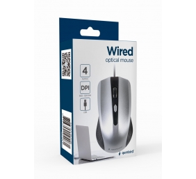 Gembird | Mouse | MUS-4B-01-BS | Standard | USB | Black/ silver