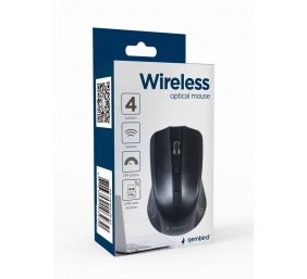 Gembird MUSW-4B-04 Belaidė pelė, RF Wireless, Optical 1600 DPI, Juoda