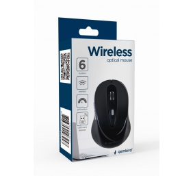 Gembird | 6-button wireless optical mouse | MUSW-6B-01 | Optical mouse | USB | Black