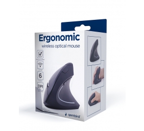 Gembird | MUSW-ERGO-01 | 2.4GHz Wireless Optical Mouse | Optical Mouse | USB | Black