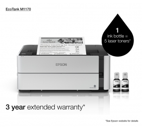 Epson EcoTank M1170 Spausdintuvas rašalinis nespalvotas A4 39 ppm Wi-Fi Ethernet LAN USB