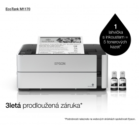 Epson EcoTank M1170 | Mono | Inkjet | Inkjet Printer | Wi-Fi | Maximum ISO A-series paper size A4 | White