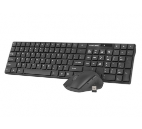 Natec | Keyboard and Mouse | Stringray 2in1 Bundle | Keyboard and Mouse Set | Wireless | Batteries included | US | Black | Wireless connection