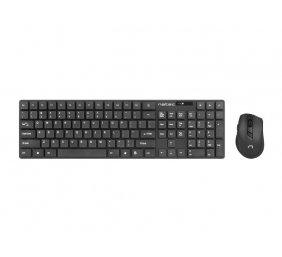 Natec | Keyboard and Mouse | Stringray 2in1 Bundle | Keyboard and Mouse Set | Wireless | Batteries included | US | Black | Wireless connection