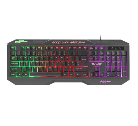 Fury HELLFIRE 2 Gaming keyboard RGB LED light RU Wired Black 1.45 m
