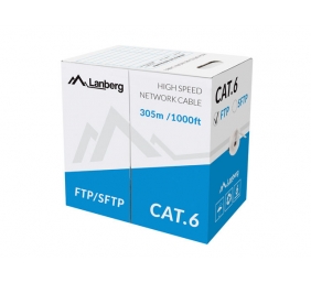 Lanberg LAN Cable Cat.6 FTP, Solid CU Grey CPR + Fluke Passed | LCF6-11CU-0305-S | 305 m