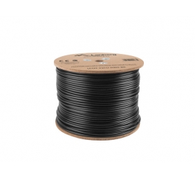 Lanberg | Cable Cat.5E UTP 305M Solid Outdoor CU Black Fluke Passed | LCU5-21CU-0305-BK