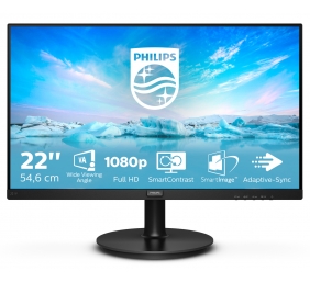 Philips | 221V8A | 21.5 " | VA | FHD | 75 Hz | 4 ms | 1920 x 1080 | 200 cd/m² | HDMI ports quantity 1 x HDMI | Black