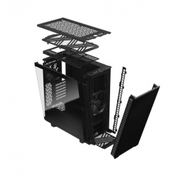 Fractal Design | Define 7 Compact Dark Tempered Glass | Side window | Black | ATX | Power supply included No | ATX