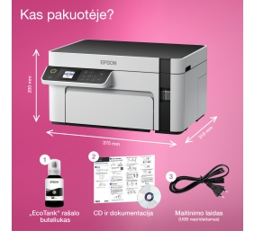 Epson | Multifunction compact printer | EcoTank M2120 | Inkjet | Mono | A4 | Wi-Fi | White